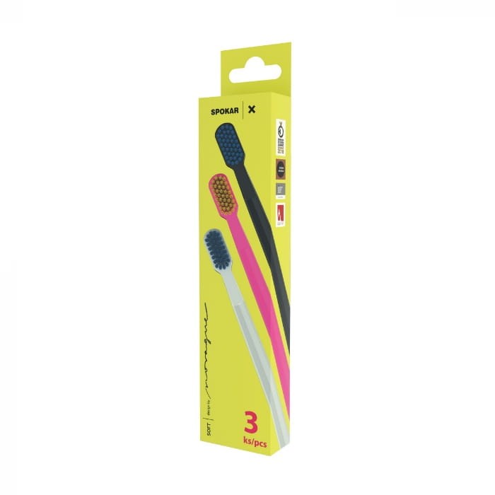 SPOKAR X SOFT 3PACK - miękka szczoteczka do zębów 3 szt.
