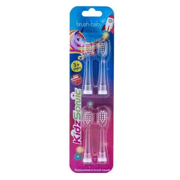 BRUSH-BABY KIDZSONIC 3+ - końcówki do szczoteczki sonicznej 4 szt.