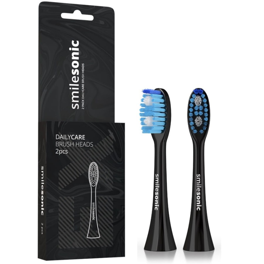 SMILESONIC DAILY CARE - standardowe końcówki do szczoteczki sonicznej czarne 2szt.
