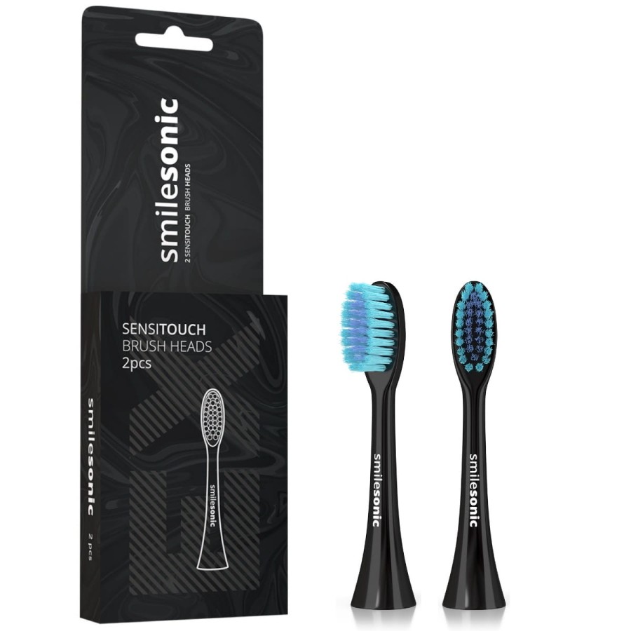 SMILESONIC SENSI TOUCH - końcówki do wrażliwych zębów do szczoteczki sonicznej czarne 2szt.