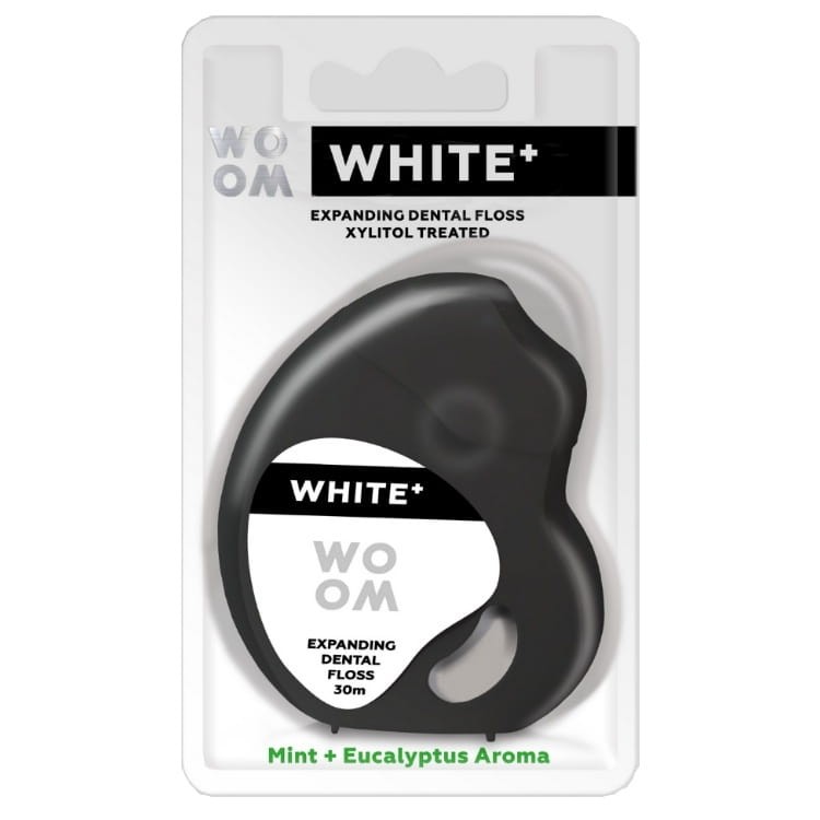 WOOM WHITE+ - pęczniejąca nić dentystyczna 30m