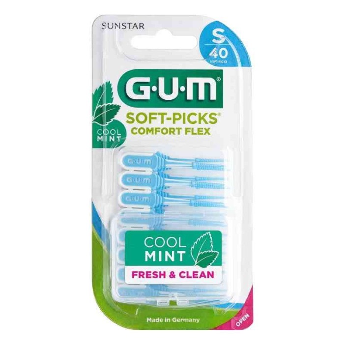 GUM Soft Picks Comfort Flex MINT S - elastyczne wykałaczki o smaku miętowym 40 szt.