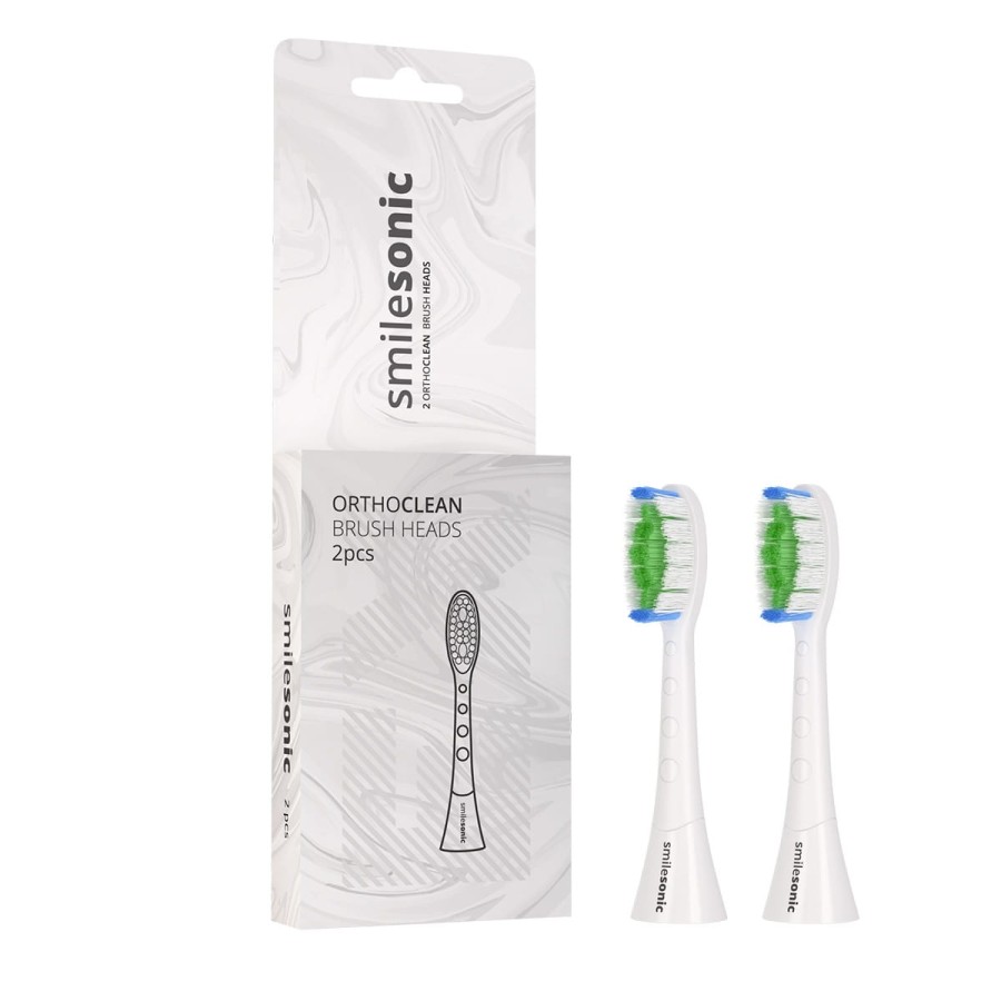 SMILESONIC ORTHO CLEAN - ortodontyczne końcówki do szczoteczki sonicznej białe 2szt.