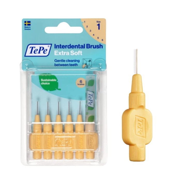 TePe Extra Soft szczoteczki międzyzębowe - pomarańczowe 6 szt.