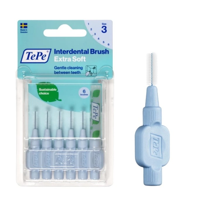 TePe Extra Soft szczoteczki międzyzębowe - niebieskie 6 szt.