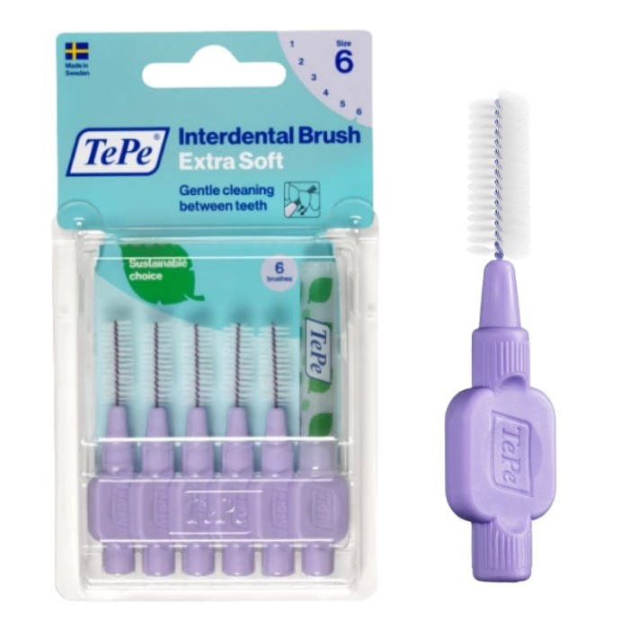 TePe Extra Soft szczoteczki międzyzębowe - fioletowe 6 szt.