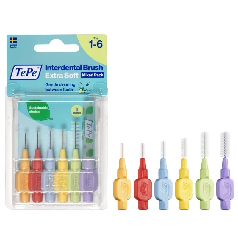TePe Extra Soft szczoteczki międzyzębowe - MIX 6 szt.
