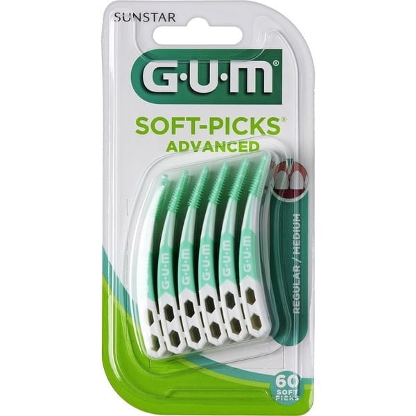 GUM Soft Picks Advanced Regular - elastyczne wykałaczki 60 szt.