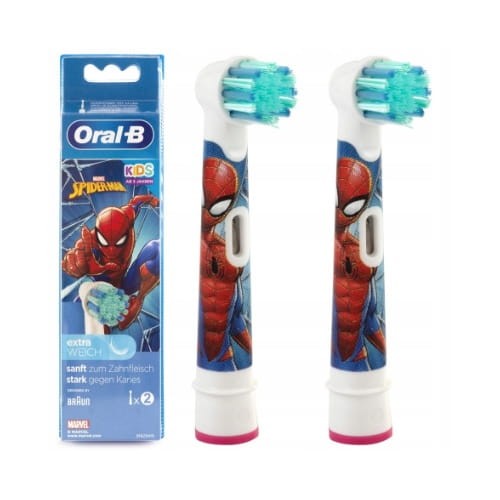 ORAL-B STAGES POWER KIDS SPIDERMAN - końcówki wymienne do szczoteczki elektrycznej dla dzieci 3+ lat 2 szt.