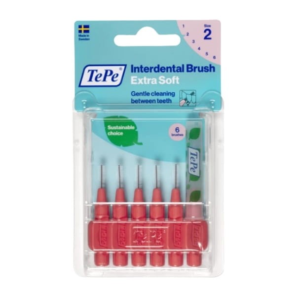 TePe Extra Soft szczoteczki międzyzębowe - czerwone 6 szt.