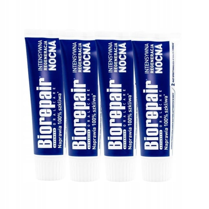 4x BIOREPAIR NIGHT PROTECTION - pasta do zębów na noc 75ml