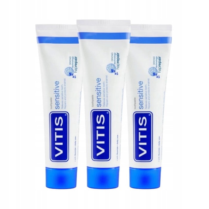 3x VITIS SENSITIVE - pasta do zębów na nadwrażliwość 100ml