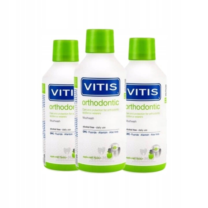 3x VITIS ORTHODONTIC - płyn ortodontyczny do płukania 500ml