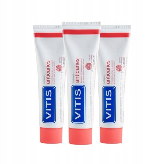 3x VITIS ANTICARIES - pasta przeciwko próchnicy zębów 100ml