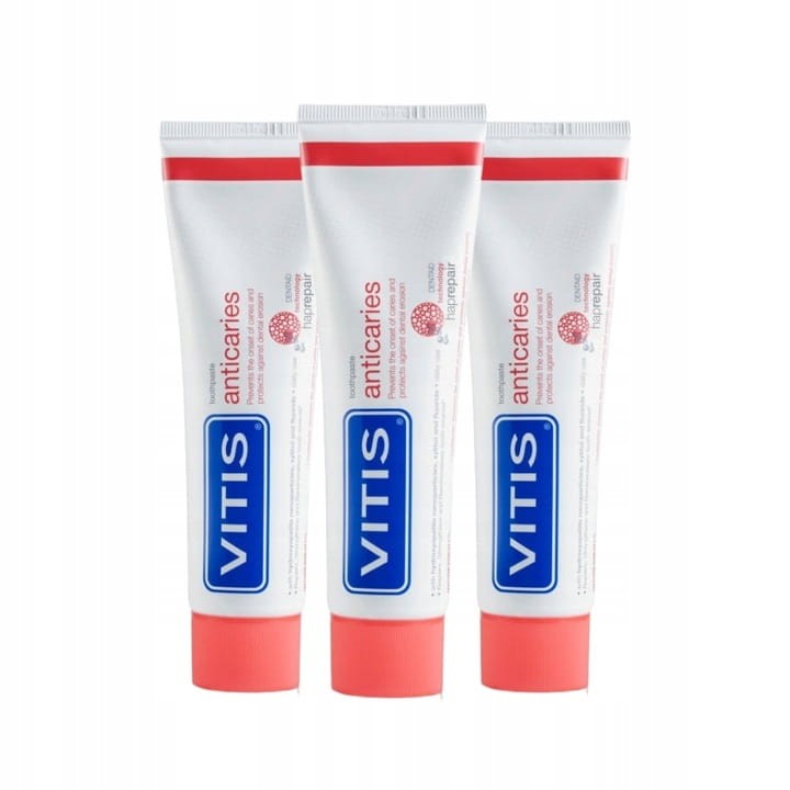 3x VITIS ANTICARIES - pasta przeciwko próchnicy zębów 100ml