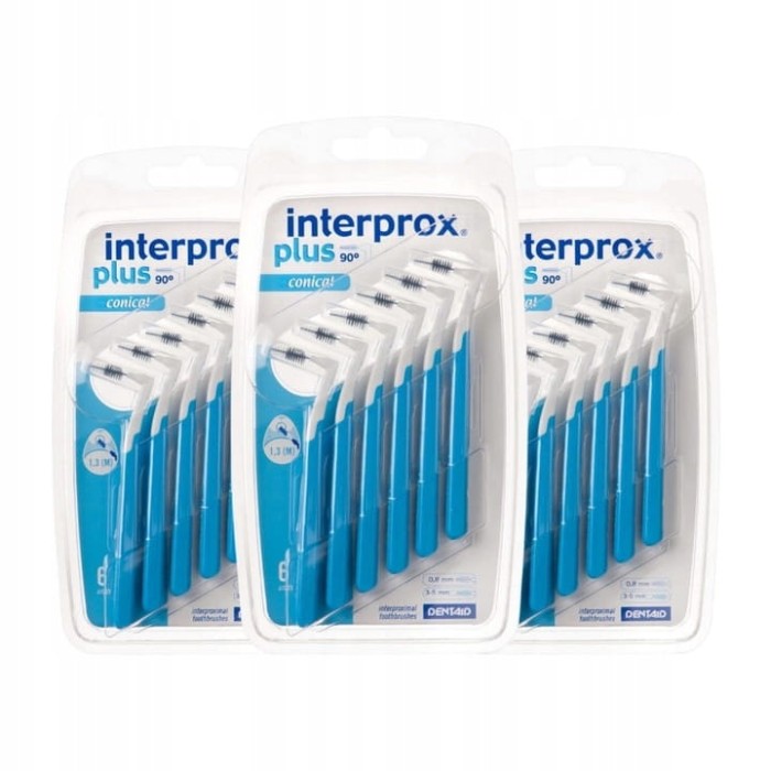 3x INTERPROX PLUS CONICAL 1,7mm - szczoteczki międzyzębowe 6 szt.