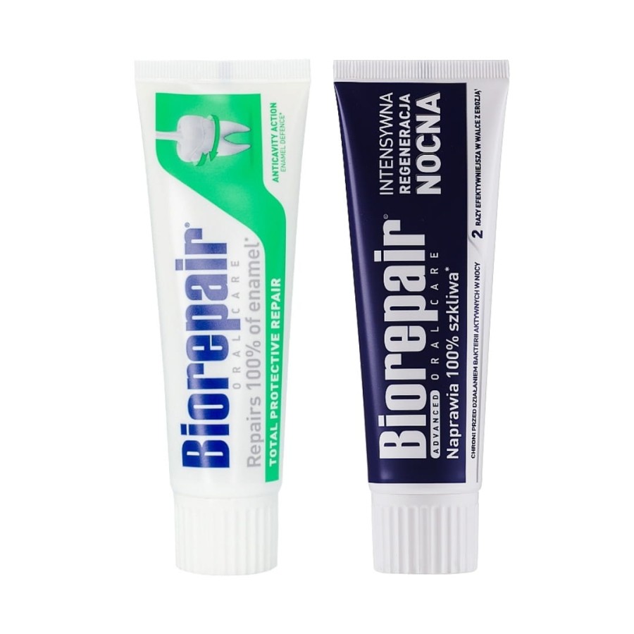 BIOREPAIR NIGHT PROTECTION + PEŁNA OCHRONA zestaw past 75ml