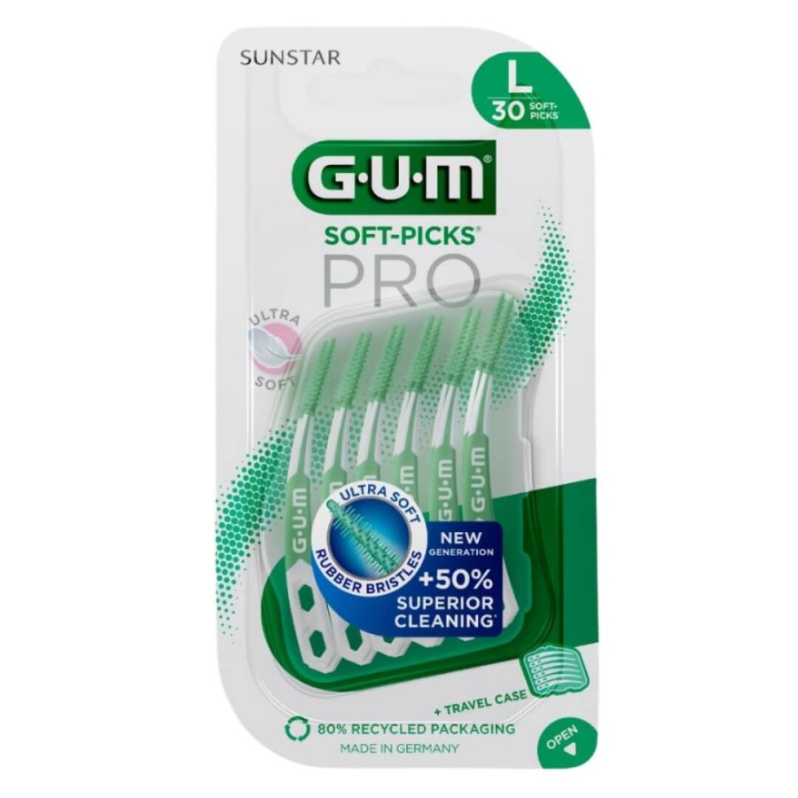 GUM Soft Picks PRO Large - elastyczne wykałaczki 30 szt.