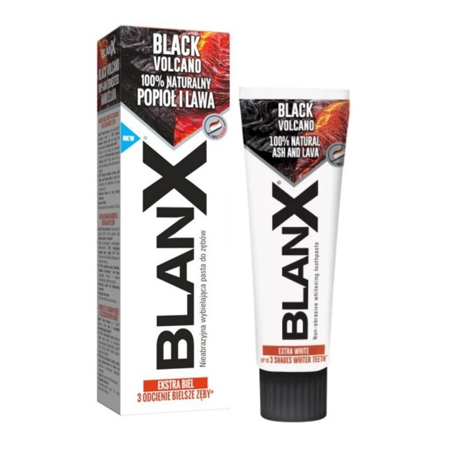 BLANX BLACK VOLCANO - wybielająca pasta do zębów z popiołem i lawą wulkaniczną 75ml