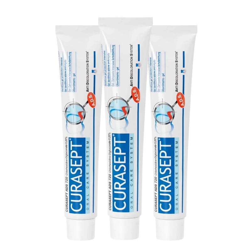 3x CURASEPT ADS 720 - pasta do zębów z chlorheksydyną 0,2% 75ml