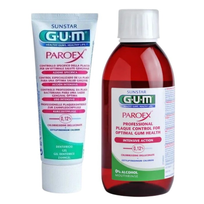 GUM PAROEX 0,12% ZESTAW - pasta 75ml i płyn 300ml