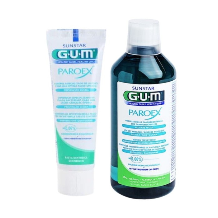 GUM PAROEX 0,06% ZESTAW - pasta 75ml i płyn 500ml