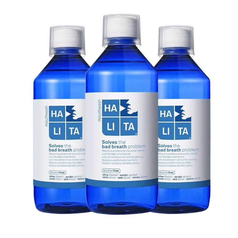 3x HALITA - płyn do płukania na nieświeży oddech 500ml