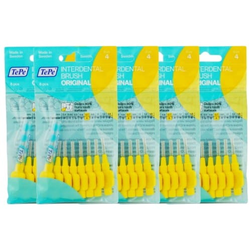 5x TePe szczoteczki międzyzębowe - żółte 0,7mm 8 szt.