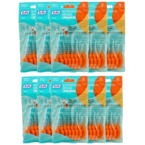 10x TePe szczoteczki międzyzębowe - pomarańczowe 0,45mm 8 szt.