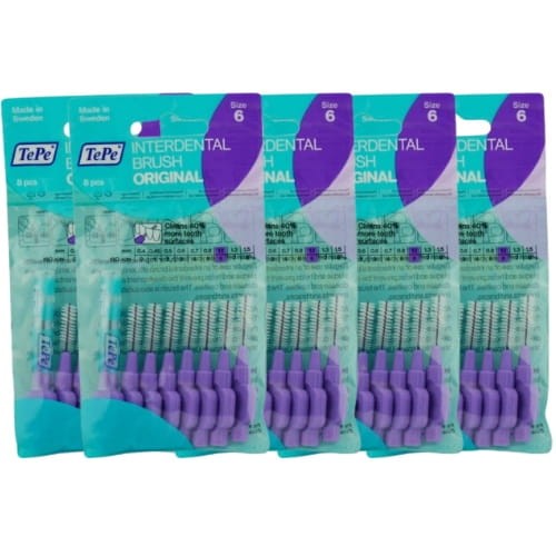5x TePe szczoteczki międzyzębowe - fioletowe 1,1mm 8 szt.