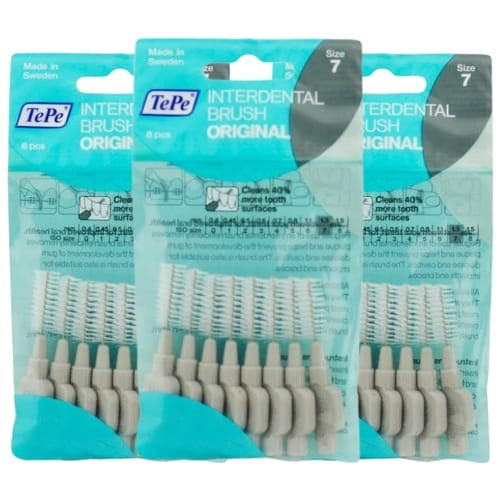 3x TePe szczoteczki międzyzębowe - szare 1,3mm 8 szt.