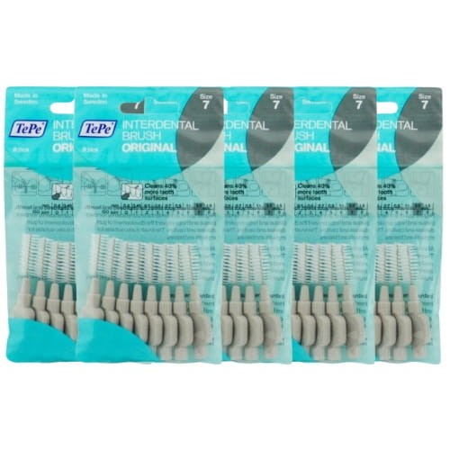 5x TePe szczoteczki międzyzębowe - szare 1,3mm 8 szt.