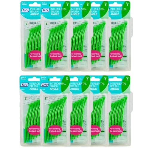 10x TePe Angle szczoteczki międzyzębowe - zielone 0,8mm 6 szt.