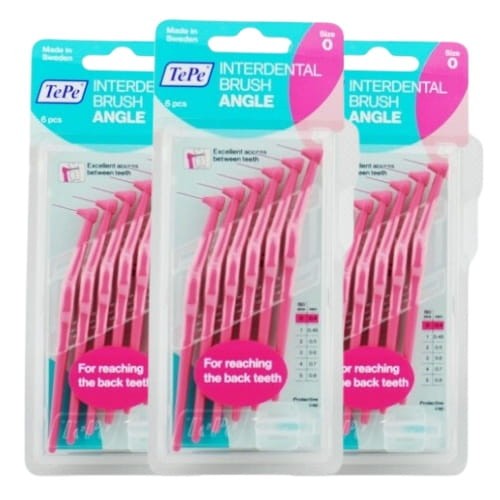 3x TePe Angle szczoteczki międzyzębowe - różowe 0,4mm 6 szt.