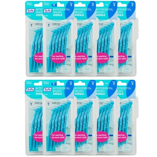 10x TePe Angle szczoteczki międzyzębowe - niebieskie 0,6mm 6 szt.