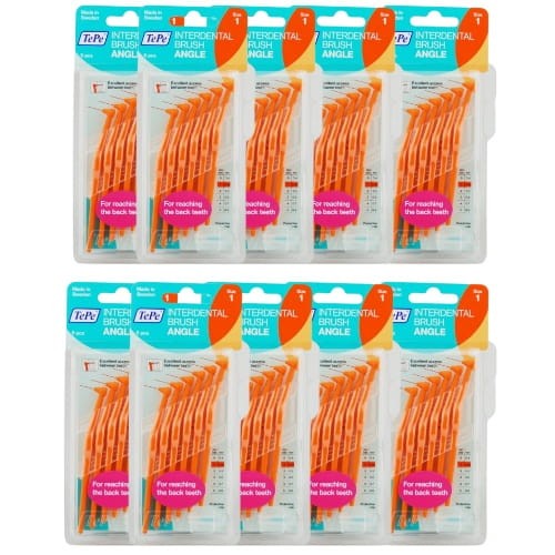 10x TePe Angle szczoteczki międzyzębowe - pomarańczowe 0,45mm 6 szt.