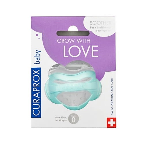 CURAPROX BABY ROZMIAR 0 - smoczek dla dzieci o wadze 3-7 kg turkusowy