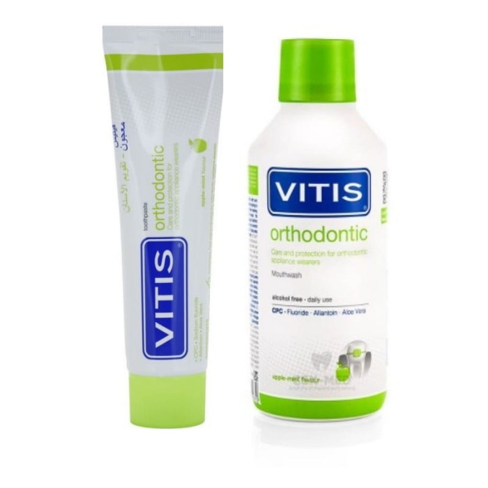 ZESTAW VITIS ORTHODONTIC - pasta 100ml + płyn 500ml
