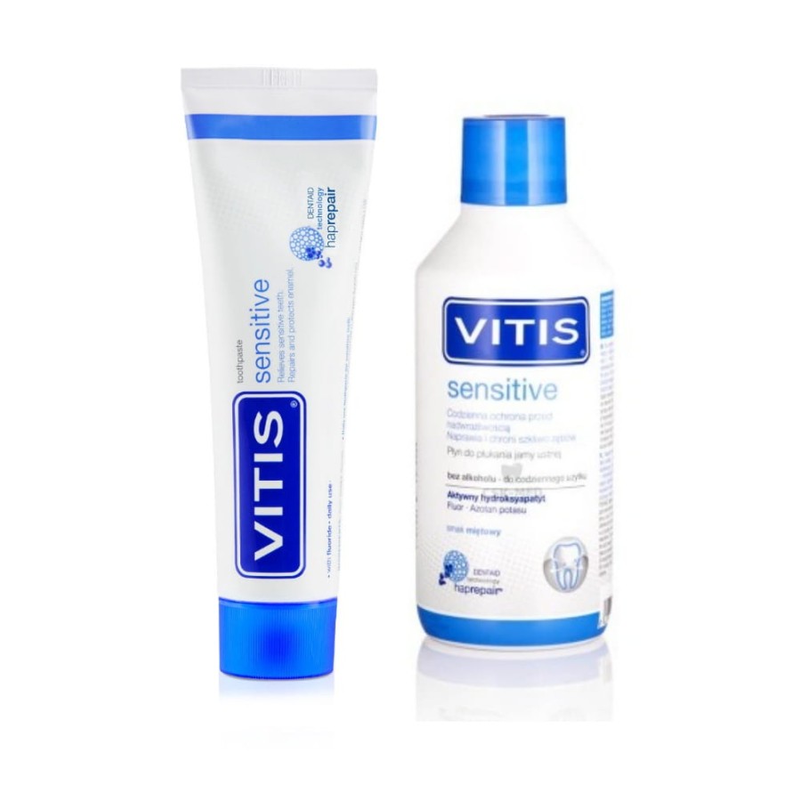 ZESTAW VITIS SENSITIVE - pasta 100ml + płyn 500ml