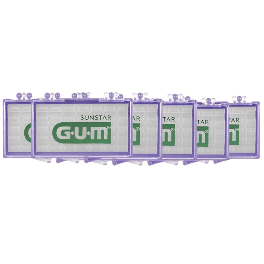 6x GUM ORTHO - wosk ortodontyczny, bez smakowy