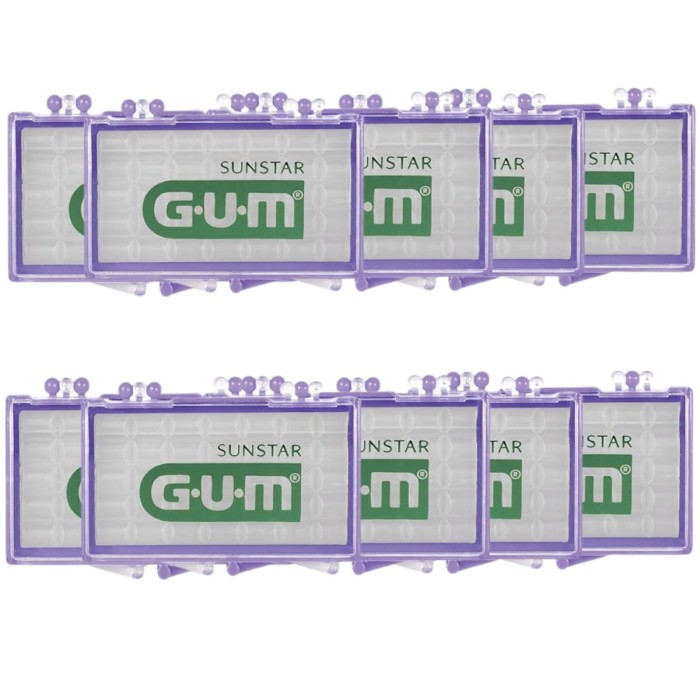 10x GUM ORTHO - wosk ortodontyczny, bez smakowy