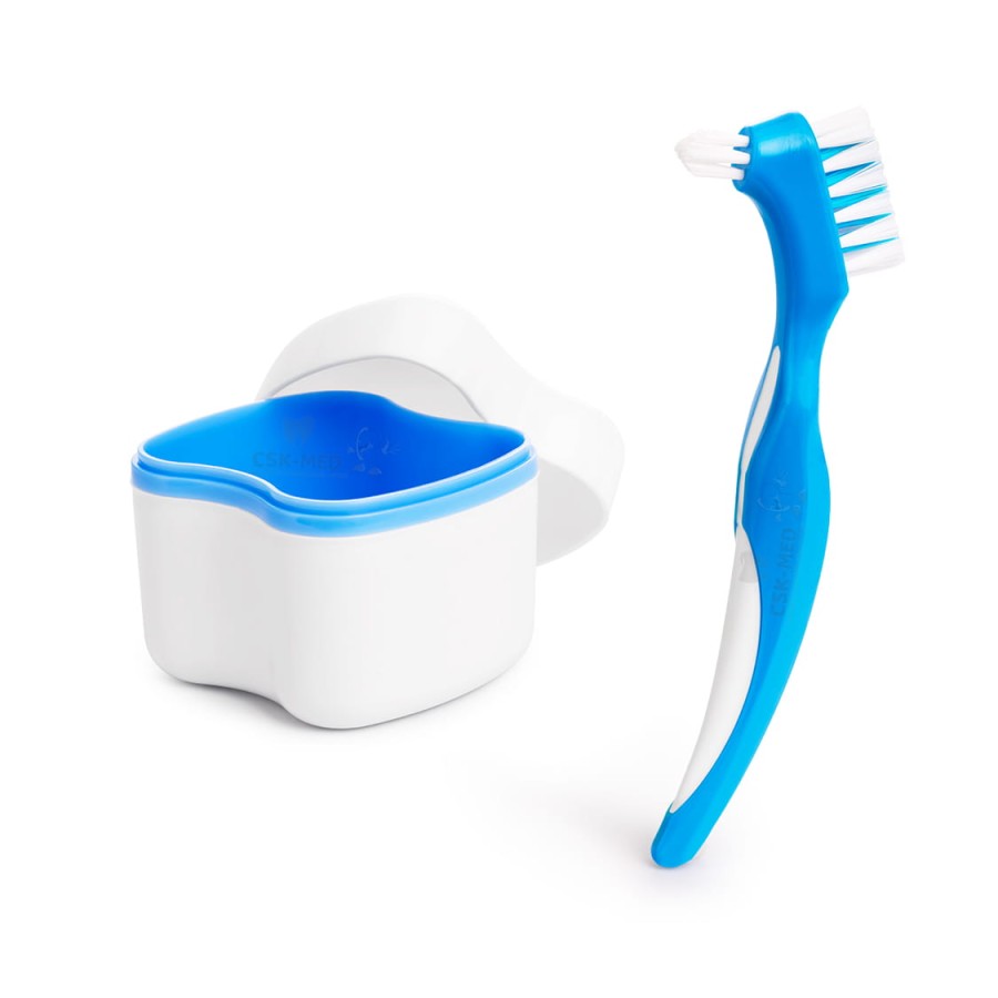 Zestaw do protez zębowych FOX - szczoteczka + pudełko