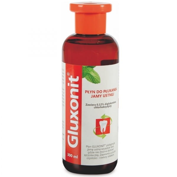 GLUXONIT - płyn do płukania jamy ustnej chlorheksydyną 0,12% 300ml