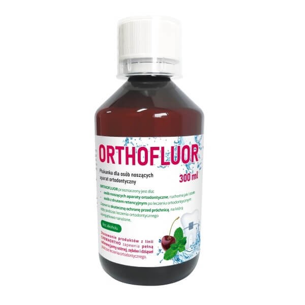 ORTHOFLUOR - płyn do płukania jamy ustnej dla osób noszących aparat ortodontyczny 300ml