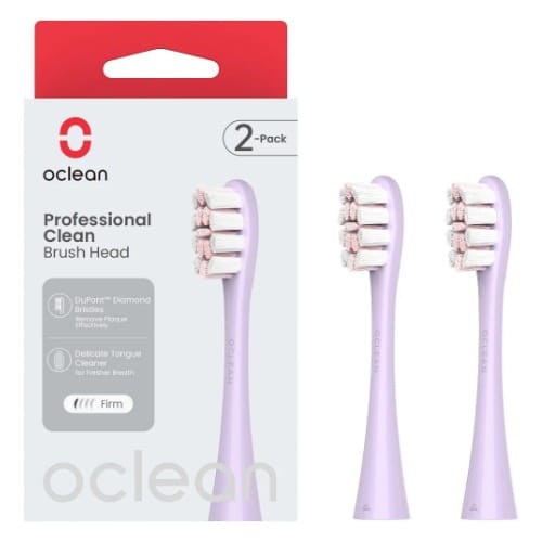 OCLEAN PROFESSIONAL CLEAN P1C13 - końcówki wymienne do szczoteczki sonicznej Oclean fioletowe 2 szt.