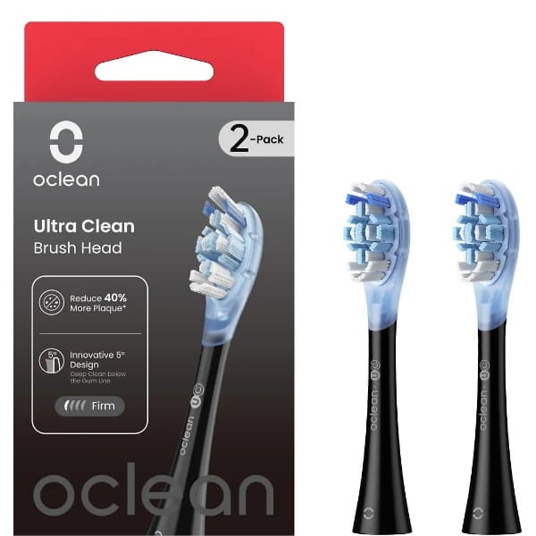 OCLEAN ULTRA CLEAN - końcówki wymienne do szczoteczki sonicznej Oclean czarne 2 szt.