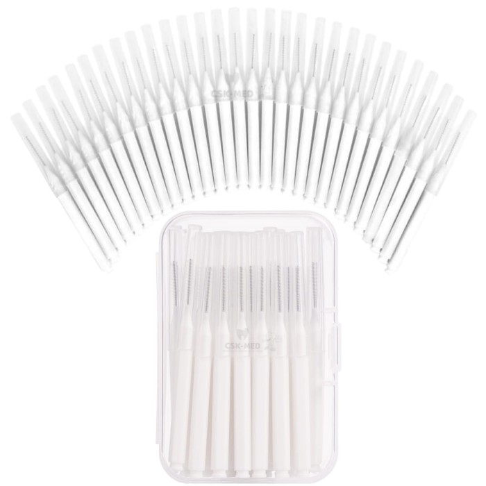 FOX - szczoteczki międzyzębowe 0,7mm białe 30 szt.