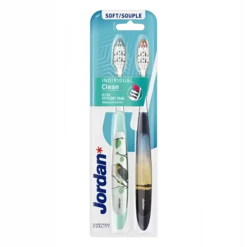 JORDAN INDIVIDUAL CLEAN SOFT - szczoteczka manualna miękka 2szt.