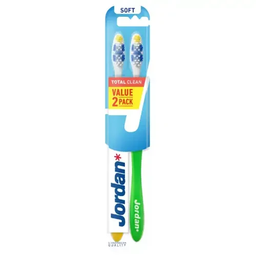 JORDAN TOTAL CLEAN SOFT - miękka szczoteczka do zębów 2szt.