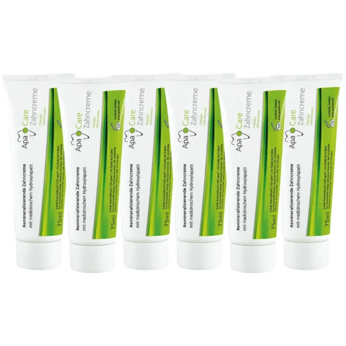 6x APACARE - remineralizująca pasta do zębów 75ml